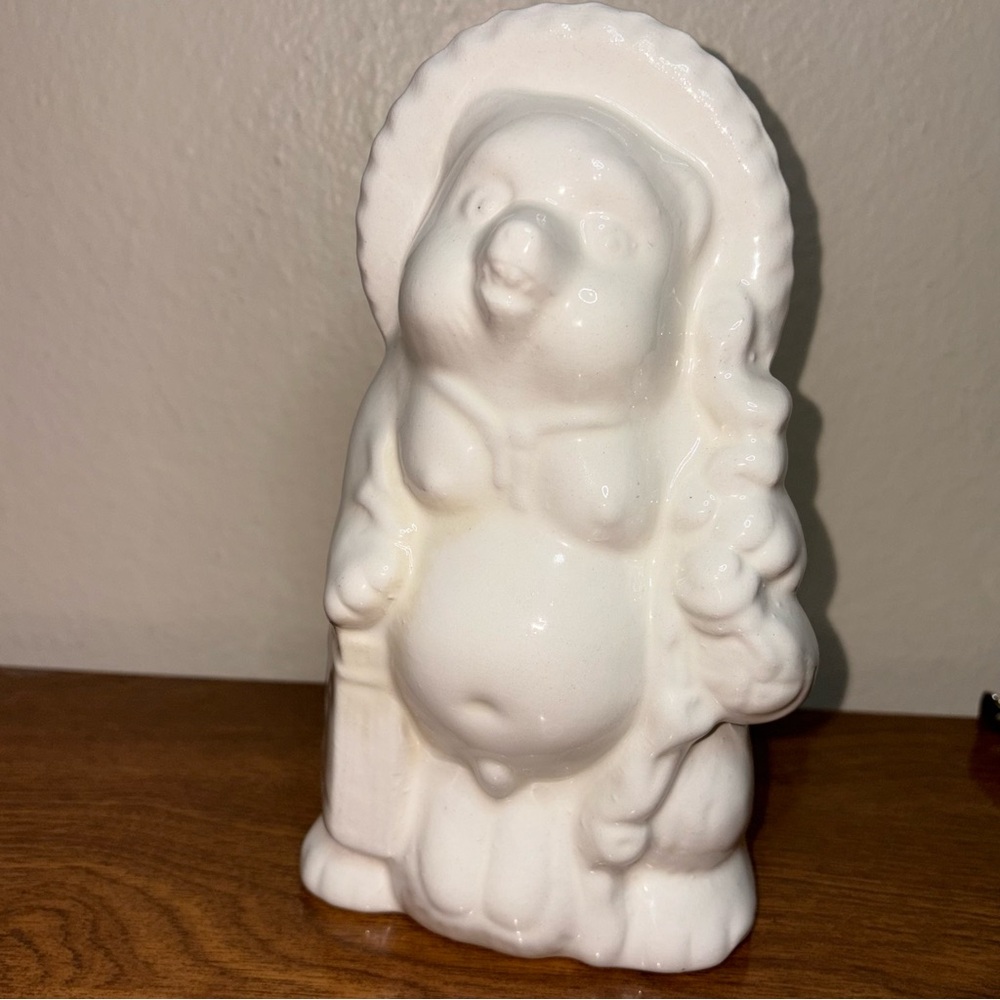 Vintage Tanuki Bear Collectible Beverage Tiki Mug Vase Ceramic 4”x3”x7” - Picture 8 of 13